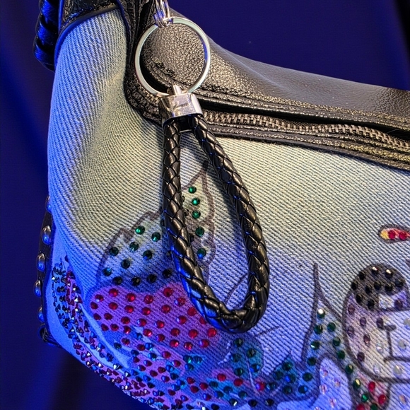 SALE!! Fantastic Ed Hardy Hobo Bag Chain & Red Winged Heart Charm NWT - Picture 6 of 8